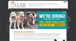 Desktop Screenshot of luxepetresort.com