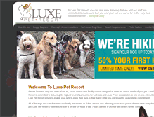 Tablet Screenshot of luxepetresort.com